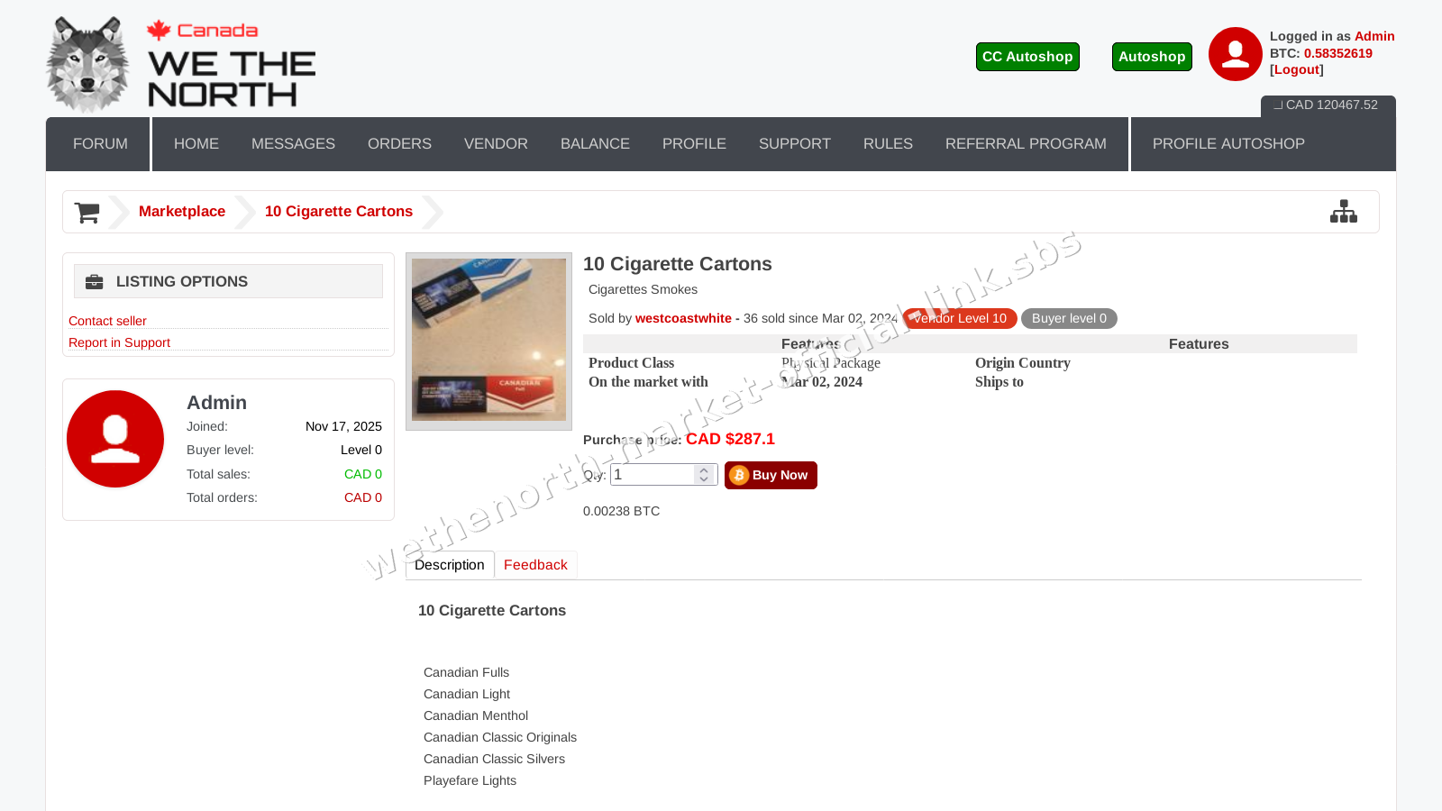 Wethenorth Market Official Link interface — view 2